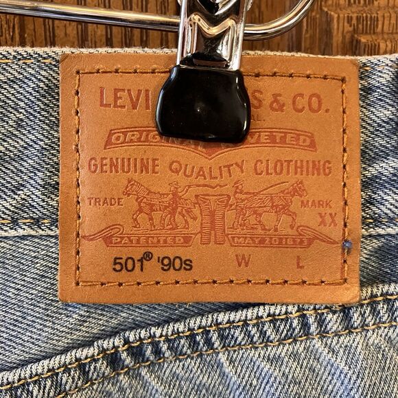 NWT ~ Levi's 501 Original Men's Blue Straight Leg Big E Jeans Size 30 x 30 - Picture 9 of 15